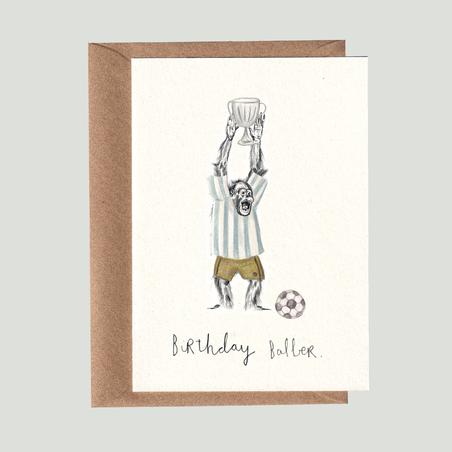 Birthday Baller Football Card.