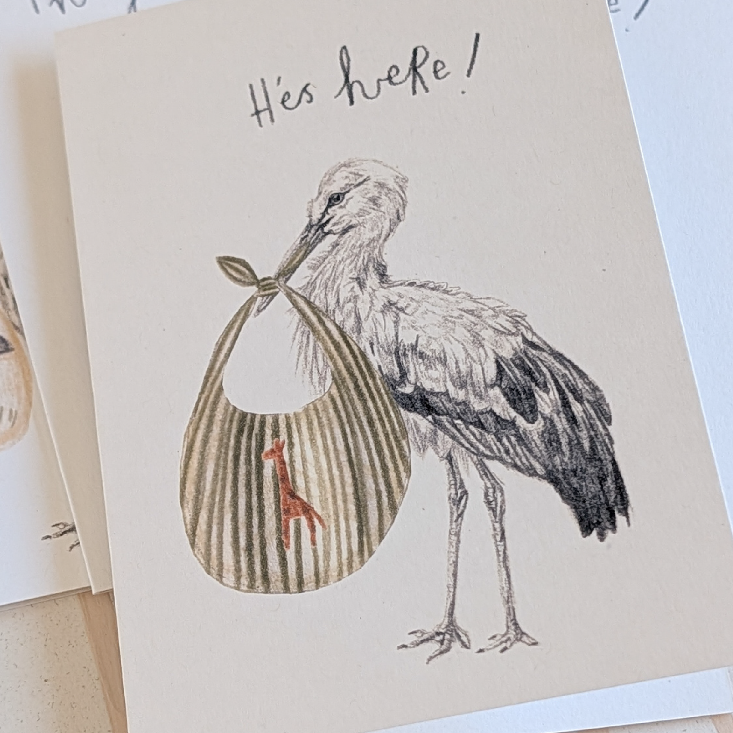 He's here! New Baby Card.