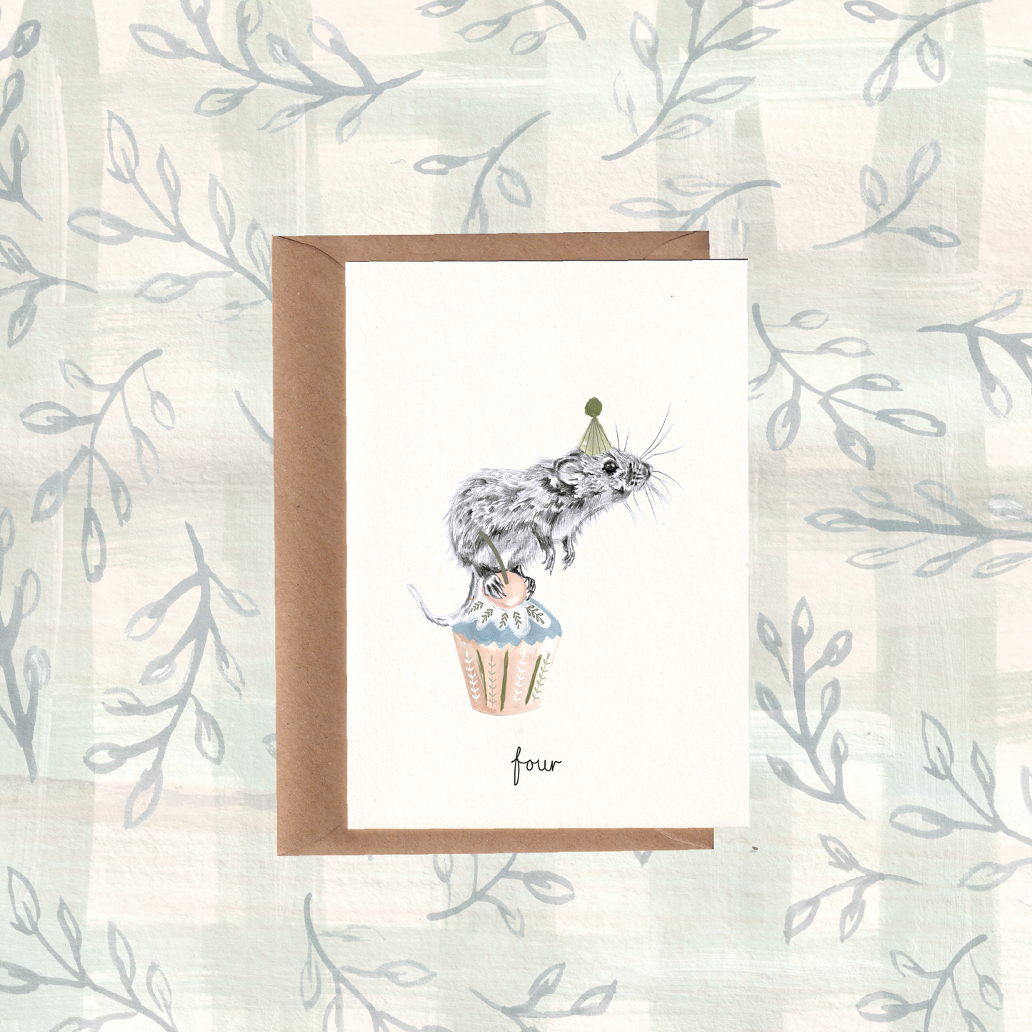 Woodland Tiny Mouse No4 Card