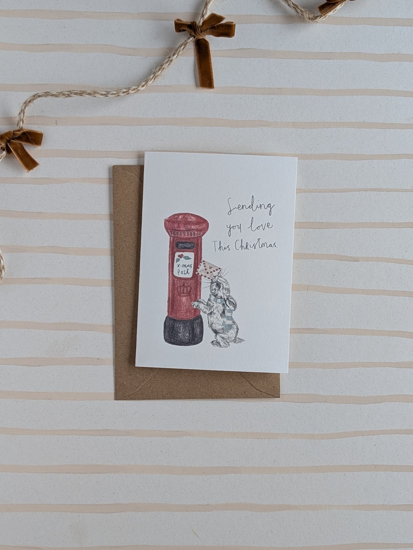 Christmas Bunny Card.