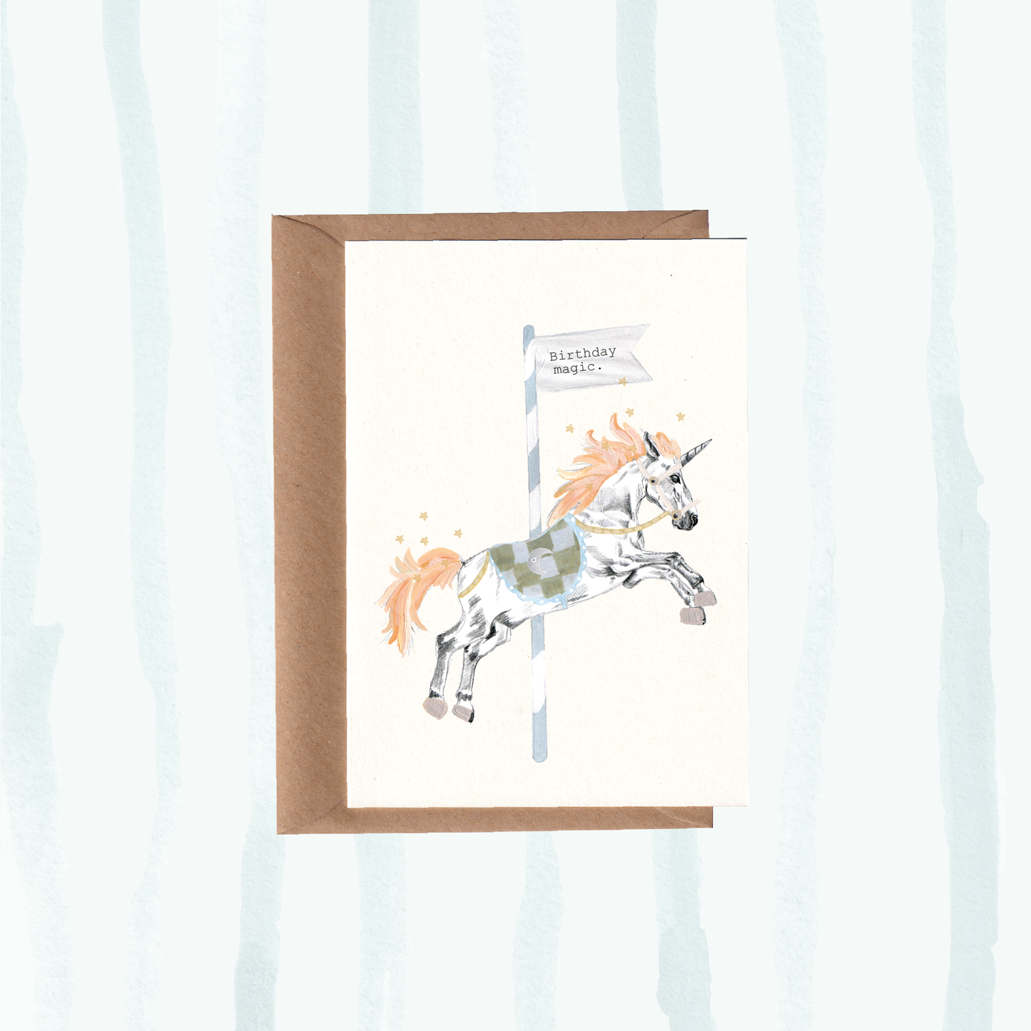 Birthday Magic. Unicorn Card.