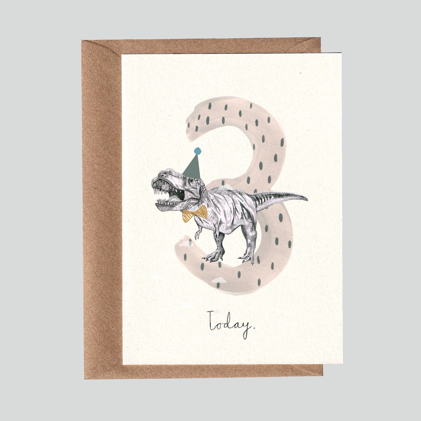 Dino | T -Rex No3 Birthday Card.