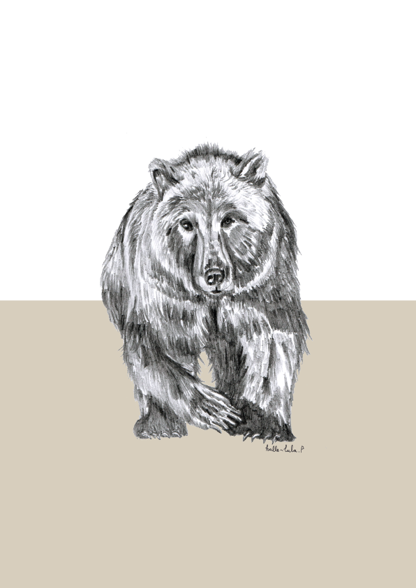 Woodland Bear Print