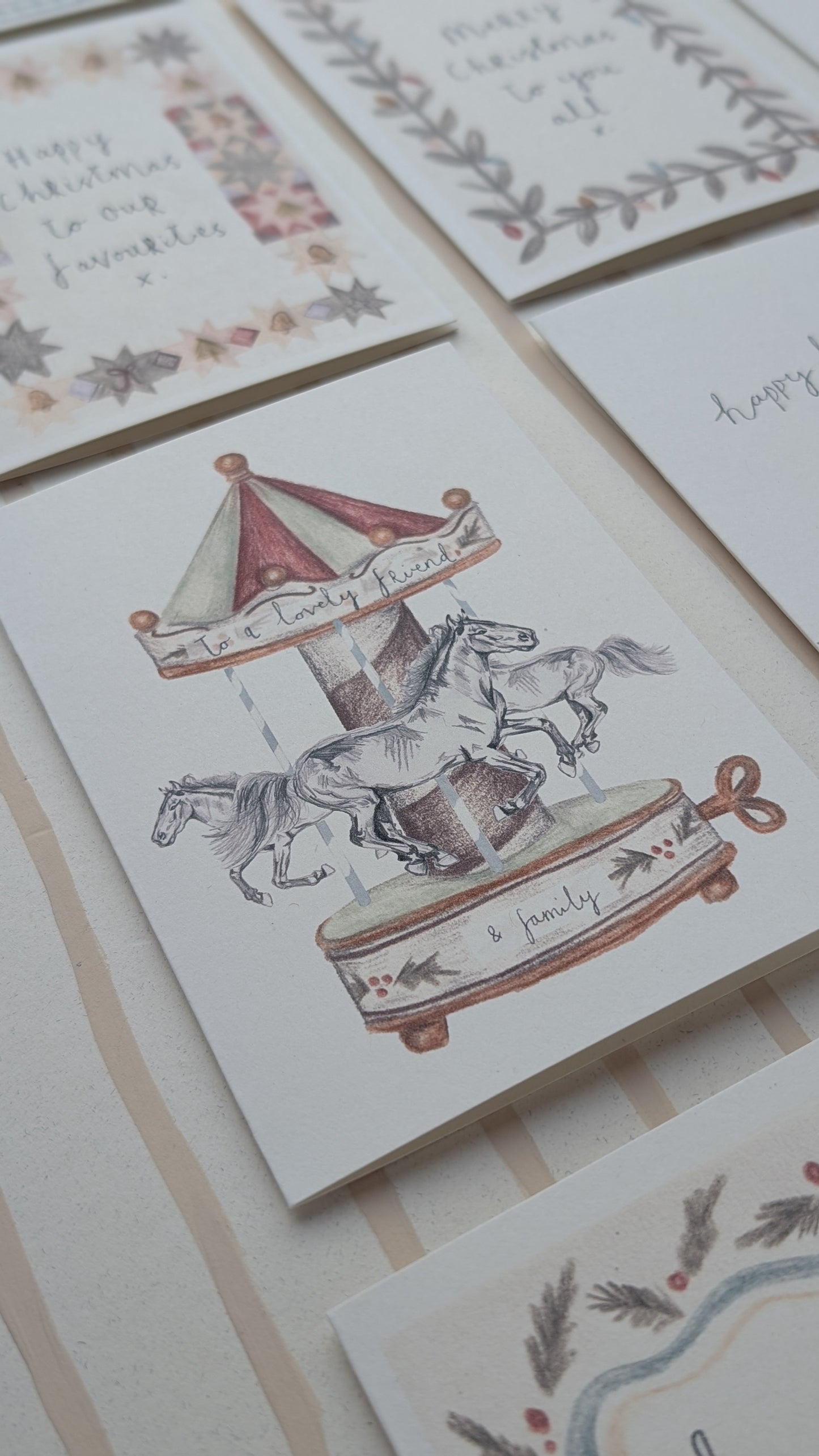 Christmas Carousel Card.