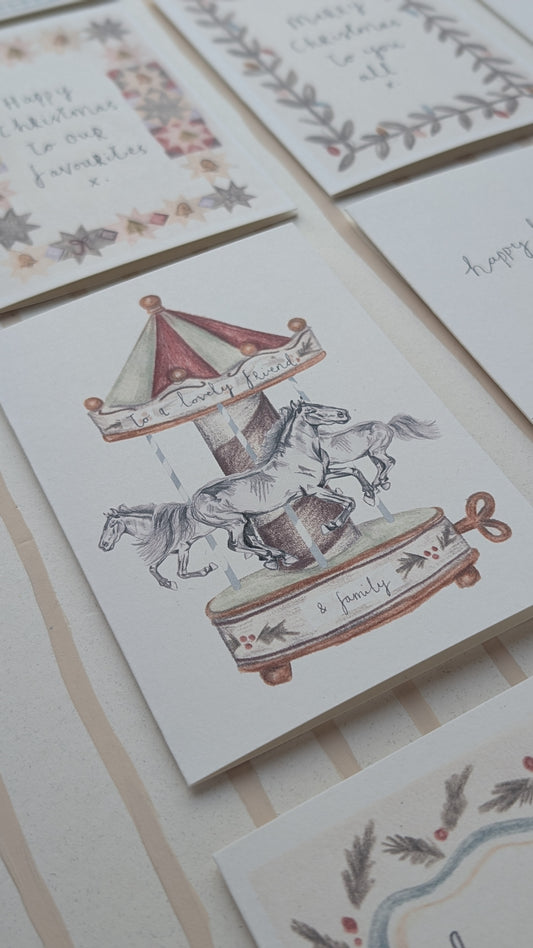 Christmas Carousel Card.