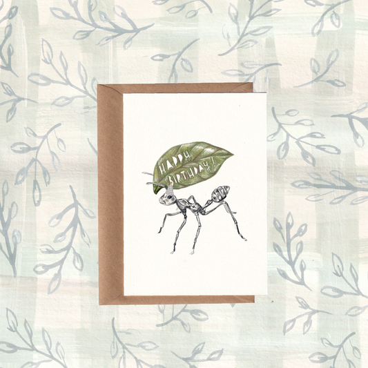 Ant Birthday Card.