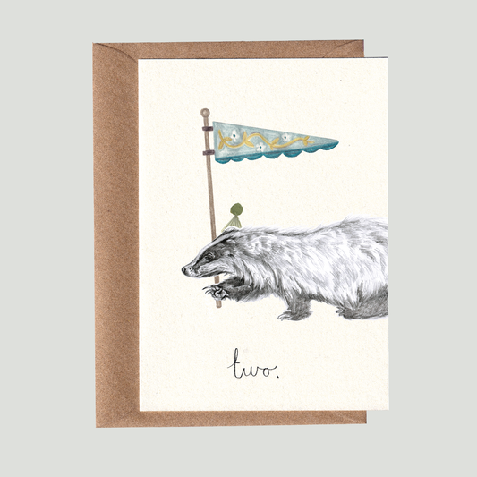 Woodland Mr Badger No2 Card