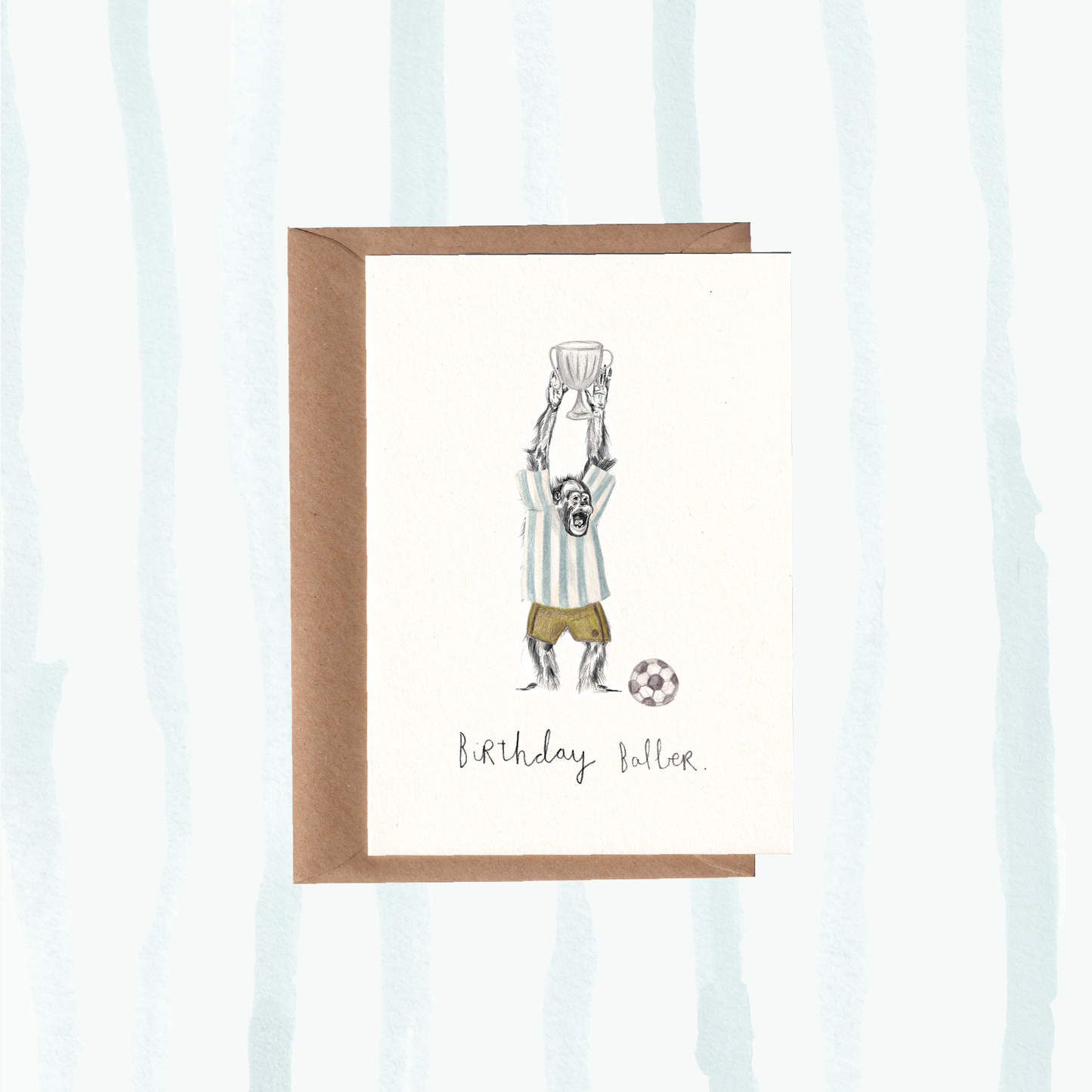 Birthday Baller Football Card.