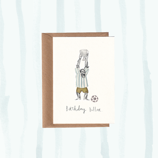 Birthday Baller Football Card.