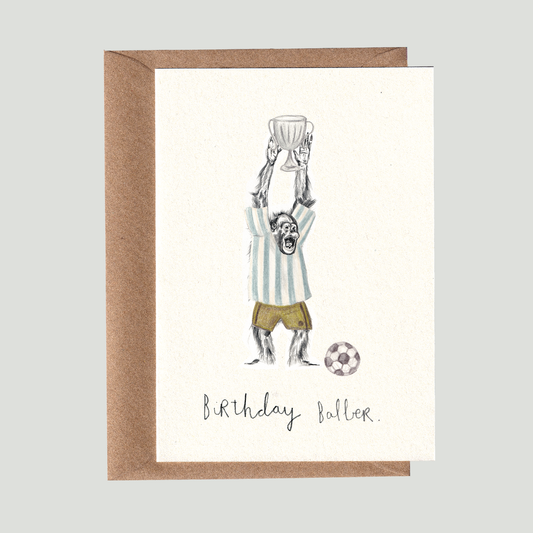 Birthday Baller Football Card.