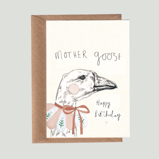Mother Goose Birthday Card.