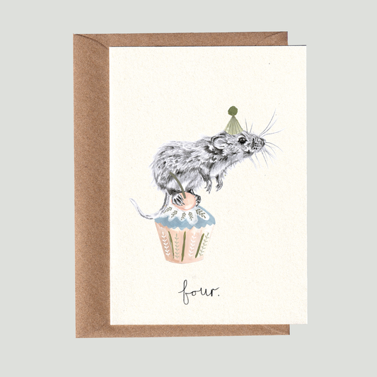 Woodland Tiny Mouse No4 Card