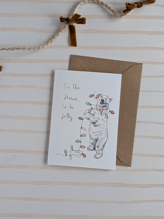 Christmas Polar Bear Card.