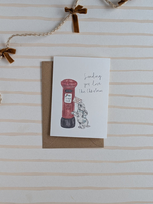 Christmas Bunny Card.