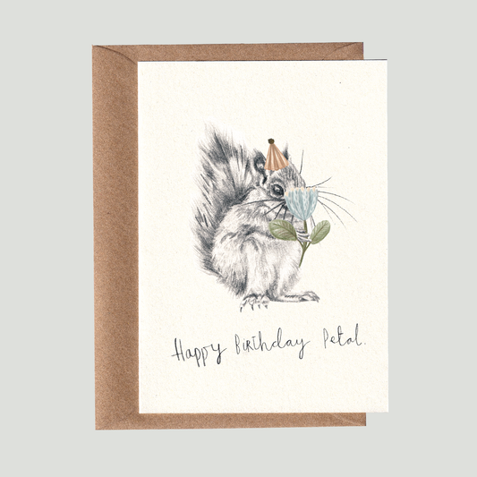 Happy Birthday Petal Card.