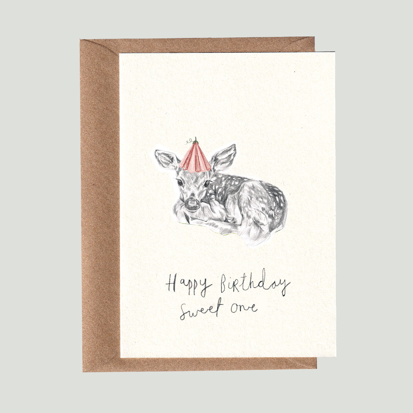 Sweet Fawn Birthday Card.