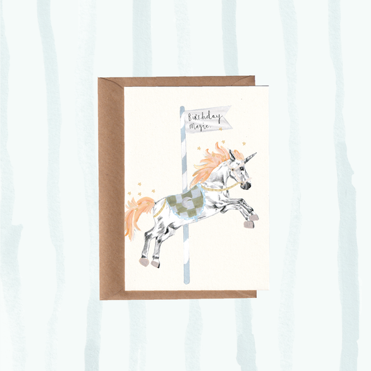 Birthday Magic. Unicorn Card.