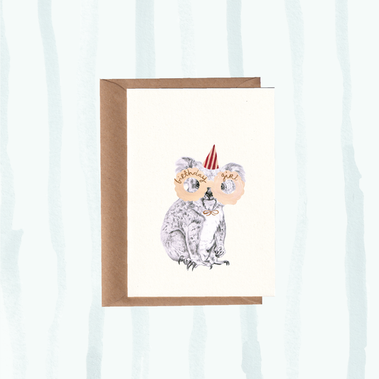 Koala Birthday Girl Card.