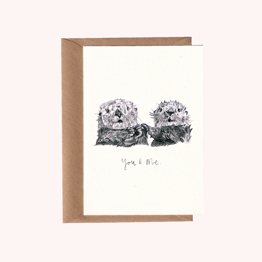 Otters Valentine's Day Card