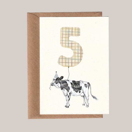 Farm Yard | No5 Cow Birthday Card