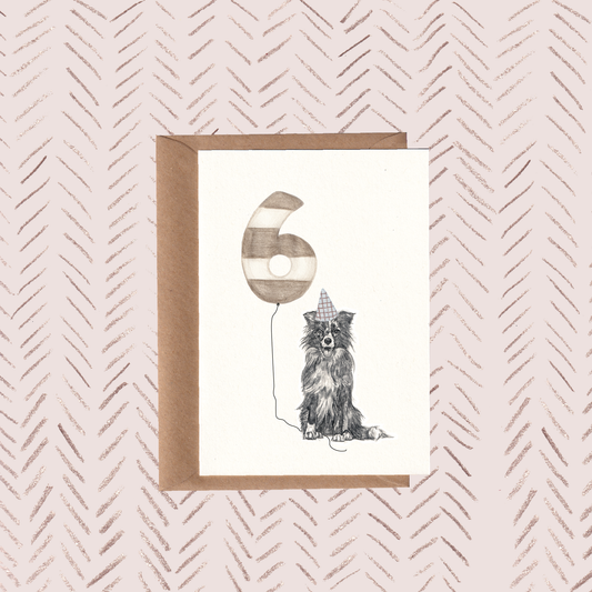 Farm Yard | No6 Sheep Dog Birthday Card