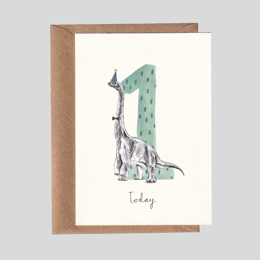 Dino | Brachiosaurus No1 Birthday Card.