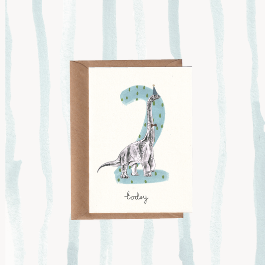 Dino | Brachiosaurus No2 Birthday Card.