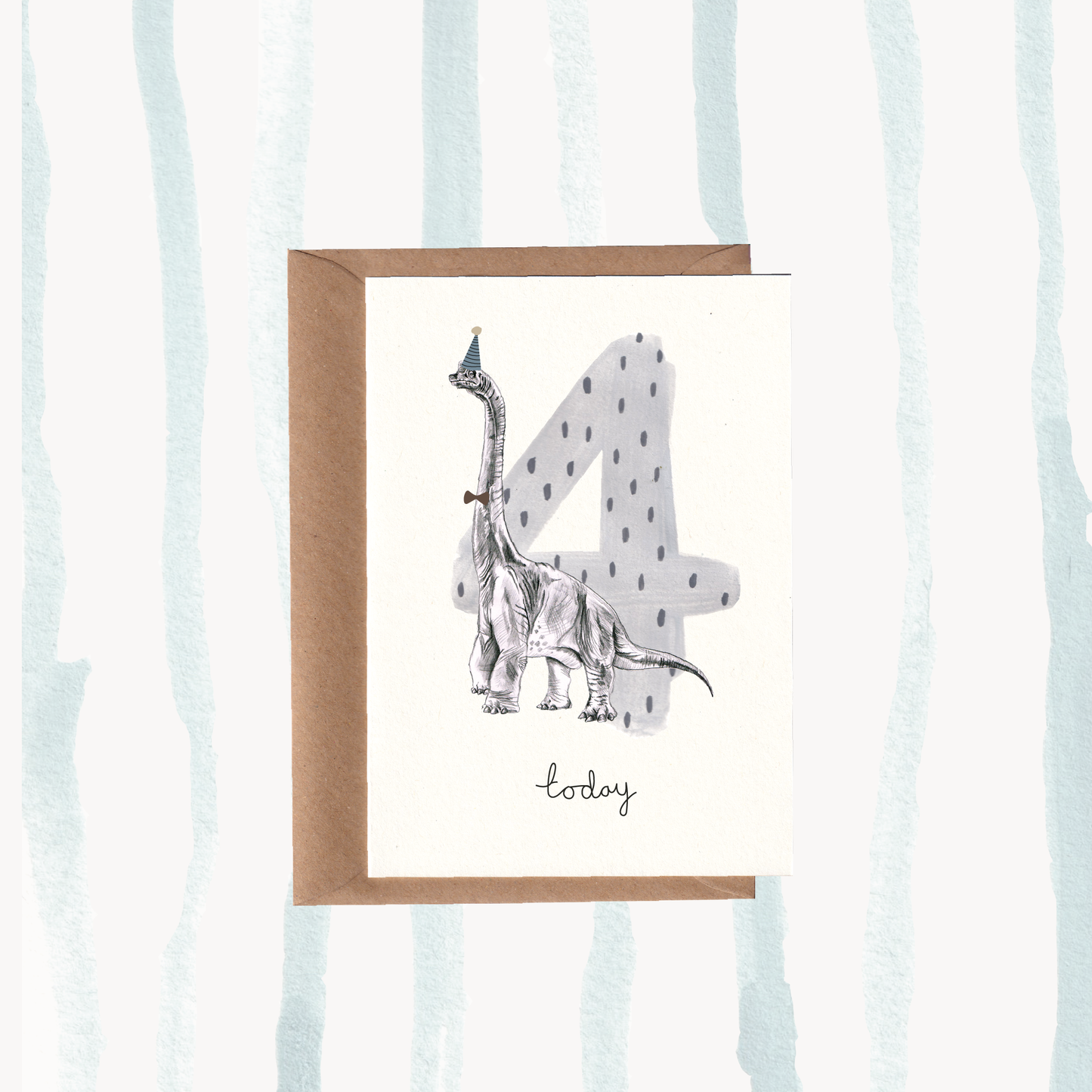 Dino | Brachiosaurus No4 Birthday Card.