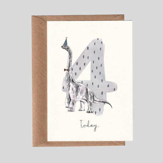 Dino | Brachiosaurus No4 Birthday Card.