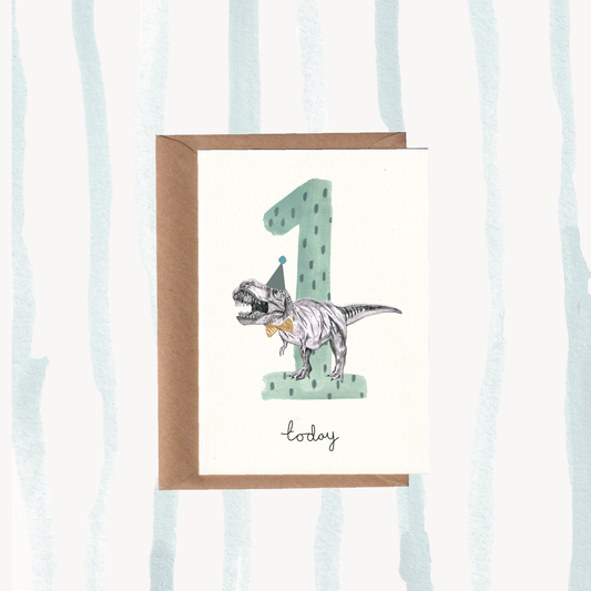 Dino | T-Rex No1 Birthday Card.