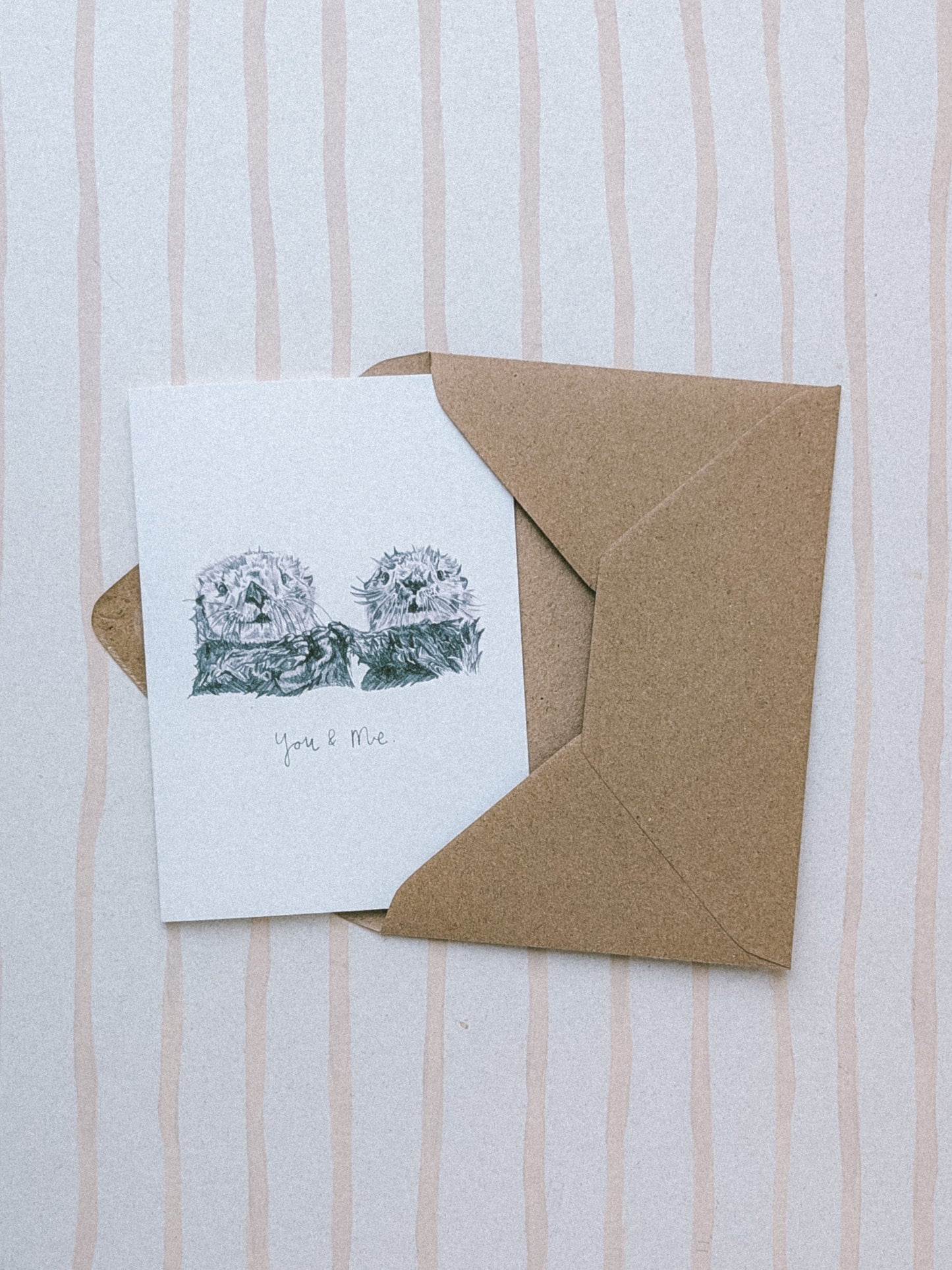 Otters Valentine's Day Card