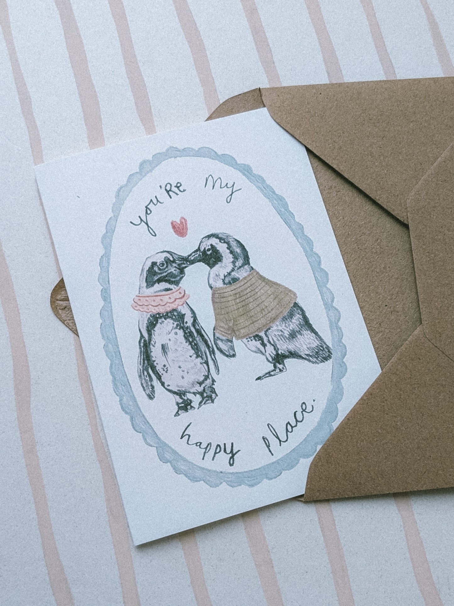 Penguins Valentine's Day Card